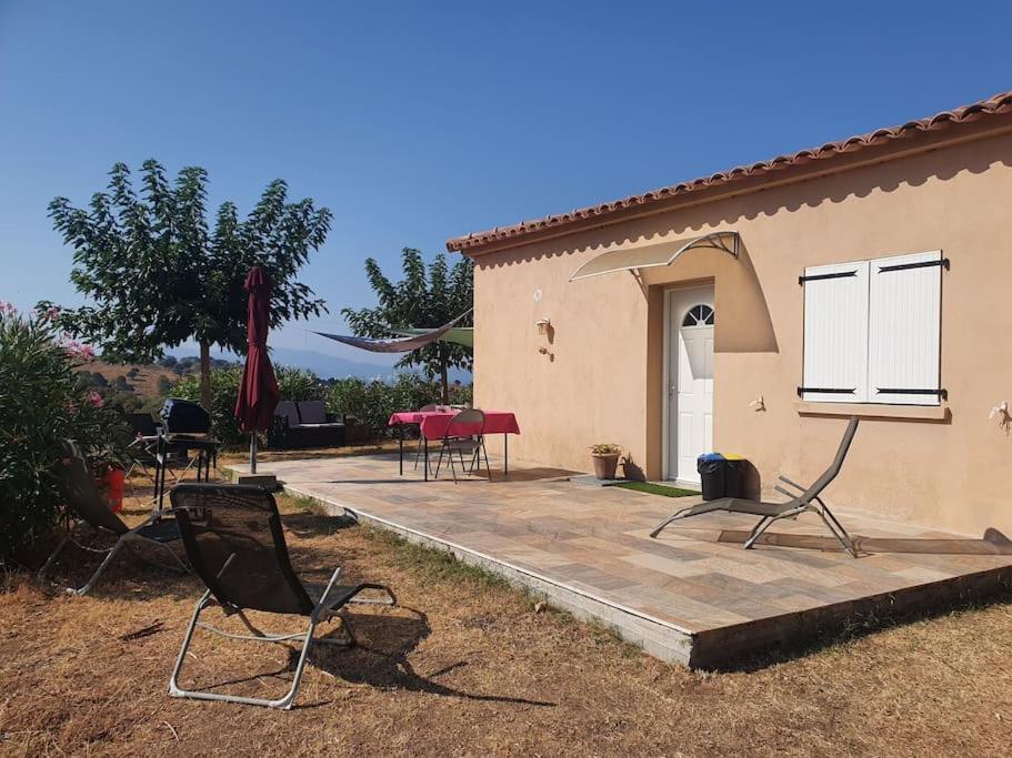 Studio Mitoyen A La Campagne Vue Sur La Mer Cargese Bagian luar foto